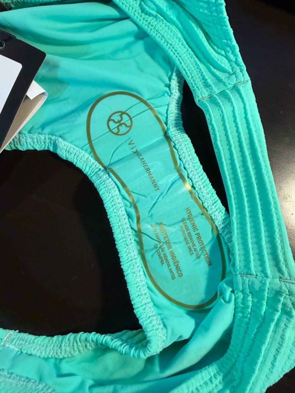 NWT Vix Paula Hermanny ‘Dune Fany’ Ribbed Bikini Briefs in Mint / Teal Size S - Picture 12 of 12